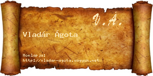 Vladár Ágota névjegykártya
